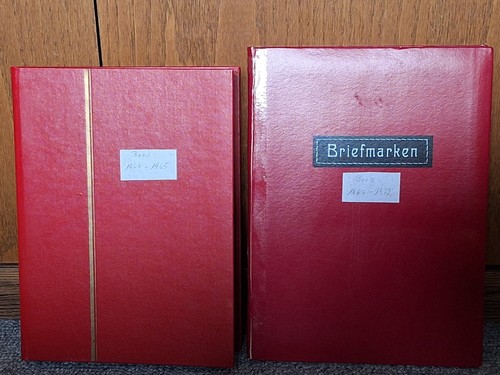 Rote briefmarkenalben - rote,