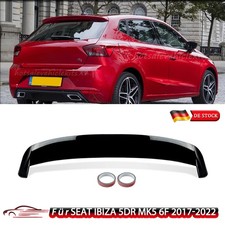 Für SEAT IBIZA 5DR MK5 6F17-22 Heckspoiler Schwarz Cupra Look Dachspoiler Lippe
