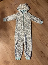 Karneval Fasching Kostüm Kinder Leopard Kuschelanzug Overall 116 Top Zustand