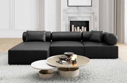 Leder sofa eckcouch design - leder,
