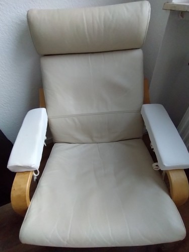 Poäng sessel mit hocker - poäng, ikea