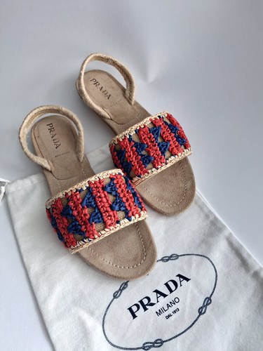 Prada vintage sandalen bast - prada,