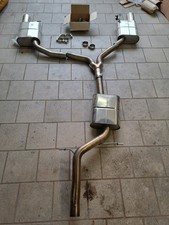 Audi Auspuff, FOX Sport Auspuffanlage, Auspuffschellen, Edelstahl, inkl. Papiere