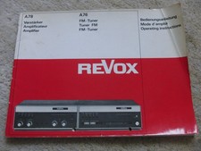 Bedienungsanleitung-Operating Instructions für Revox A 78,A 76 
