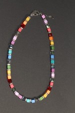 Collier Würfel bunt mit