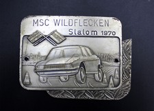 alte Auto Plakette, MSC Wildflecken Slalom 1970