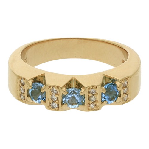 Farbsteinring mit diamant - farbsteinring,