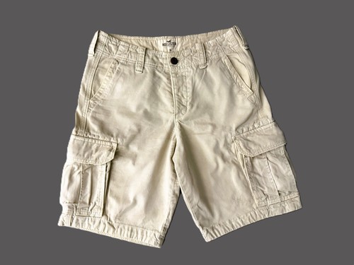 Hollister beige cargo - hollister, shorts