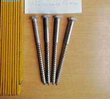 Wiener Schrauben M 8 x 125 mm A2 Edelstahl V2A Holzschrauben 4 Stück SW 13 mm