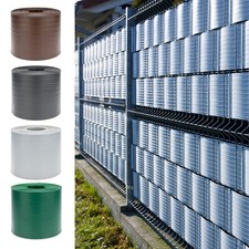 QUEST Sichtschutzstreifen Doppelstabmatten Hart PVC Sichtschutz Zaun, Rolle 26m