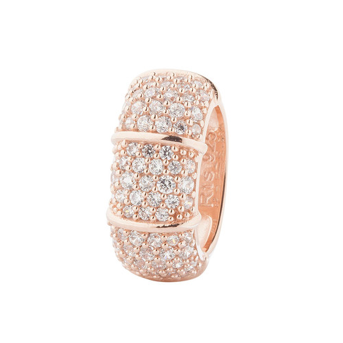 Bead charm rosé pink zirkonia - pink,