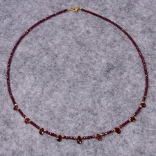 Granat Halskette, 925er