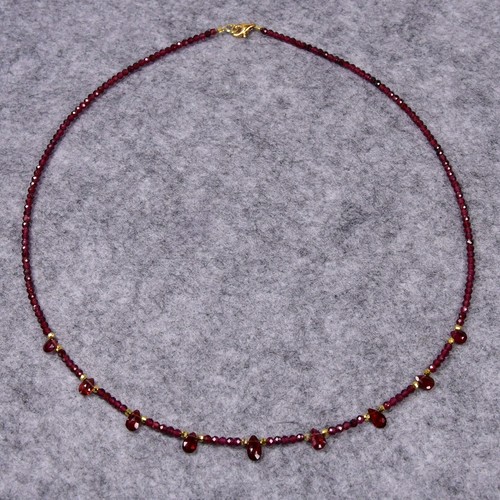Granat halskette 925er - granat,