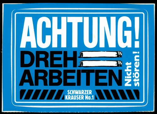 Werbe aufkleber schwarzer - werbe,