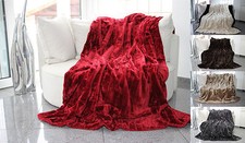 Edle Felldecke Kuscheldecke Pelzimitat Decke Nerzoptik Sofadecke Wohndecke