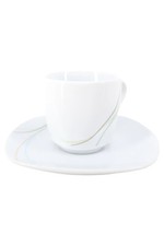 RITZENHOFF & BREKER Espressotasse mit Unterteller ALIHA Weiß Porzellan Modern