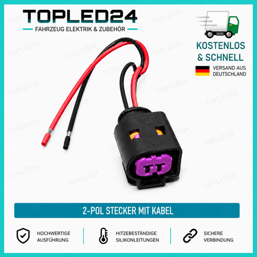 Stecker pol 1j0973772 - stecker, 2-pol.