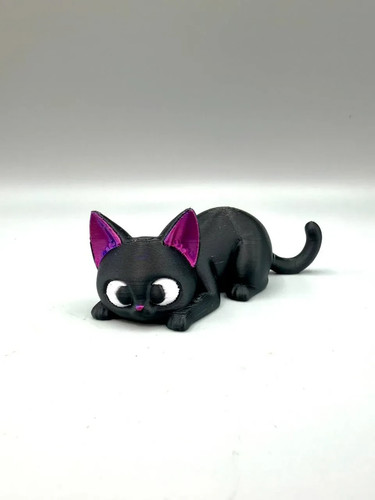 Schwarze katze liegend farbe - schwarze,
