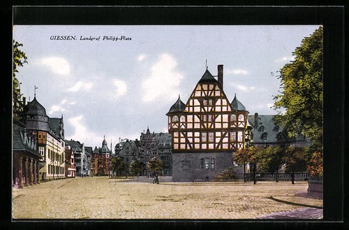 Ansichtskarte giessen - ansichtskarte,