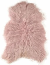 Öko Lammfell zart rosa 110-120 x 60 cm langwollig öko Schaffell Rosa