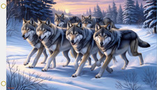 Fahne Flagge Wölfe Wolfsrudel