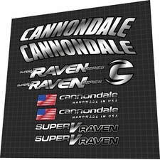 CANNONDALE RAVEN SILVER DECALS