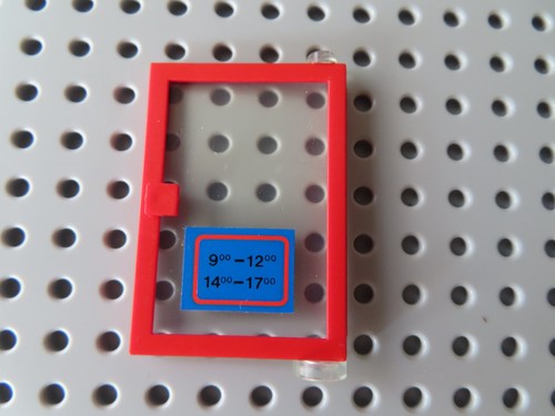 Lego tür 73435c01pb01 - tür, rot