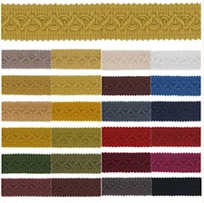 5m/25m 100% Baumwolle Posamentenborte 2cm breit Farbauswahl Spitze Brokat DE