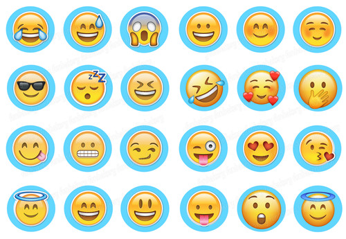 Emoji smiley muffinaufleger - emoji,