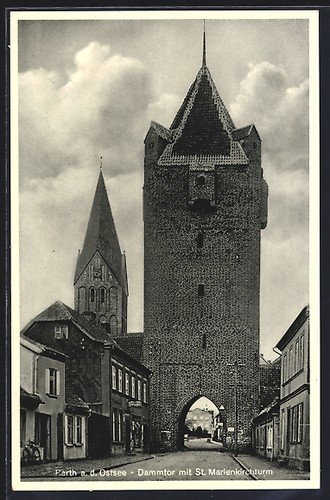 Ansichtskarte barth dammtor - barth,,