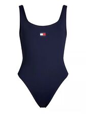 Tommy Jeans Damen Badeanzug One Piece Blau UW0UW05094C1G