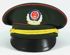 CHINA-PEKING POLIZEI SCHIRMMÜTZE, FÜR OFFIZIERE, GRÖSSE ca. 58, NEUWERTIG !