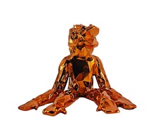 Richard Orlinski: Jean-Marc Spirit (Orange Ausgabe) - Skulptur Originell