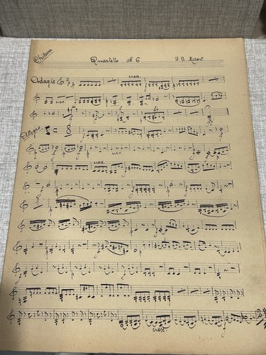 Antike partitur quartett 6 - quartett, nr.6
