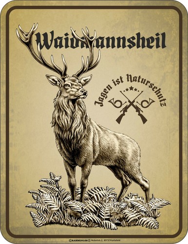 Jäger schild waidmannsheil - jäger,