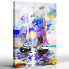 LEINWAND BILD Segelboot Meer