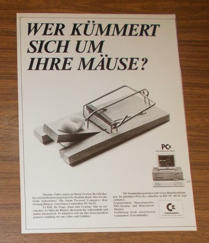 Seltene werbung commodore - werbung, pc