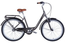 Fahrrad Trekking City Damen 26" Stadt Gepäckträger Aluminium Grau RH 43 cm