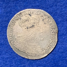 SACHSEN/POLEN: 8 Groschen 1753 E.C. / Kurfürst Friedrich August II. / 155