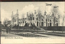 Ausstellung Gesolei Duesseldorf 1926 Pavillon Waggon Eisenbahn-Fabriken
