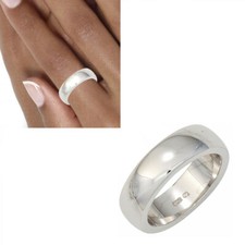 Damen Ring echt 925  Silber  breit schlicht glänzend glatt 50-62 Daumen massiv