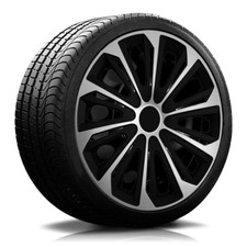 Radkappen-König 4x Radkappen RK6 schwarz/silber 15“ 15 Zoll Radblenden 