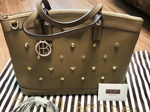 Henri bendel beige ledertasche - bendel,
