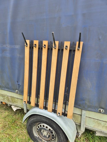 Wandgarderobe teak holz - holz, alu