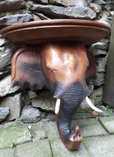 29cm Wand konsole Board Regal Ablage Akazie Holz Elefant Elefanten Kopf