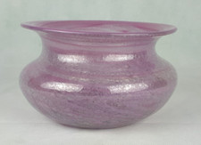 Rosa Glasschale Schaumglas von Werner für HOLMEGAARD dänische Glaswaren