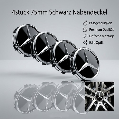 75mm nabendeckel für - 4x,