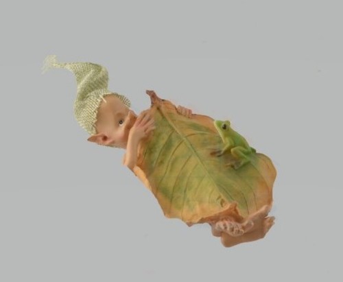Pixie figur mit - blatt, als