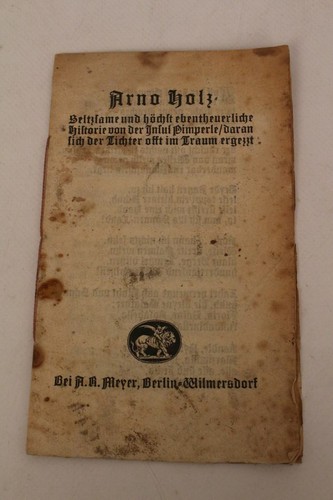 Antikes dokument arno holz - dokument,