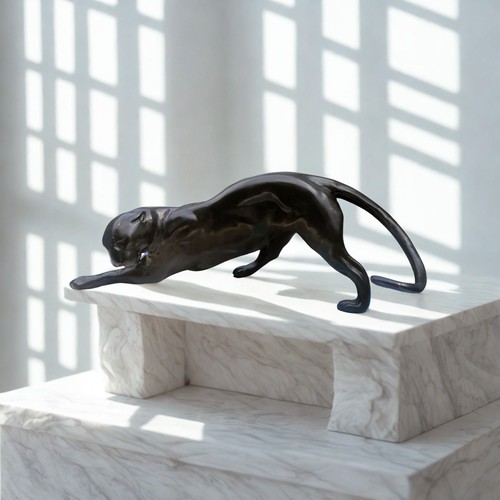Art deco panther skulptur - art,